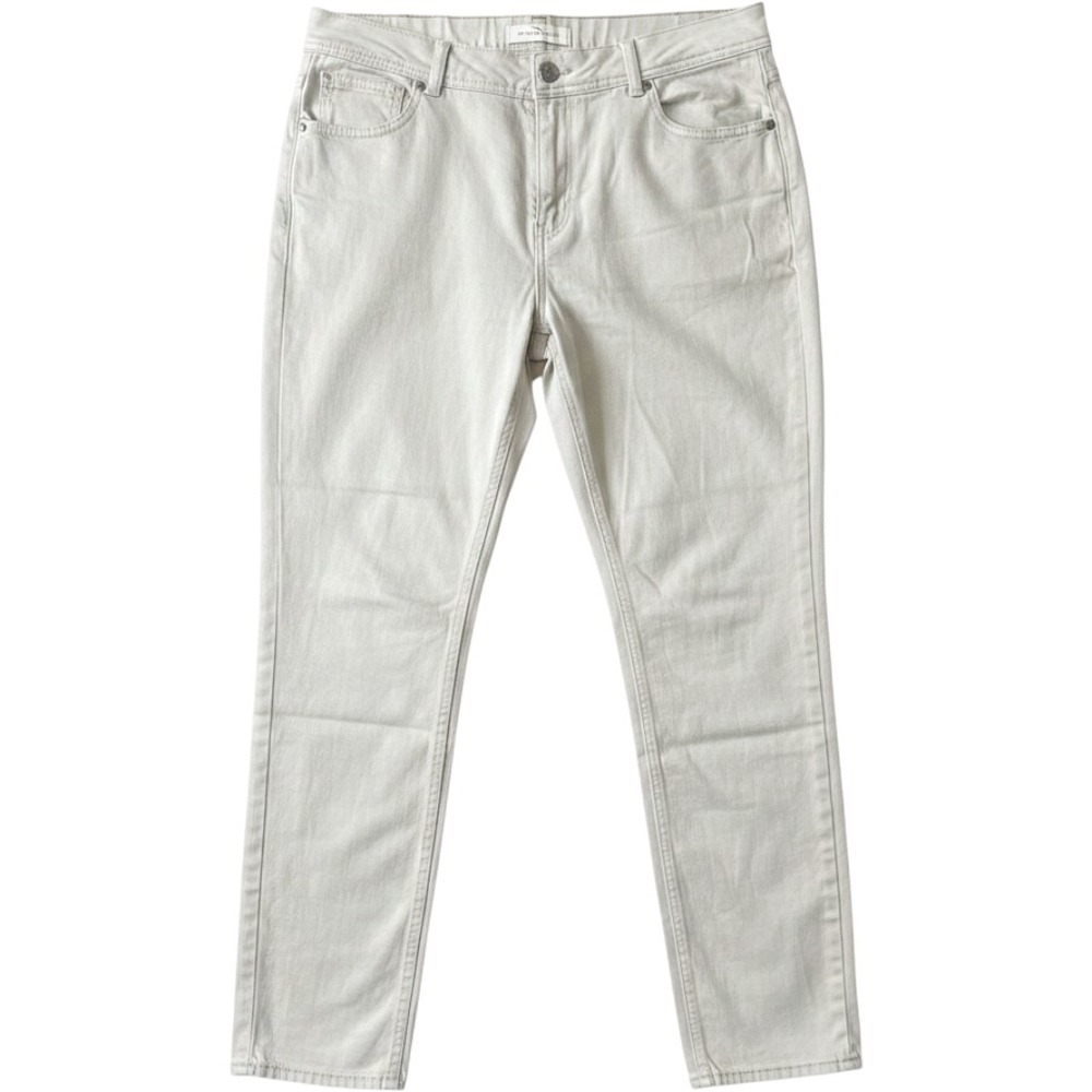 Catherines Est. 1946 Denim Womens 16W Hi-Rise Straight Leg Jeans Beige Off-White